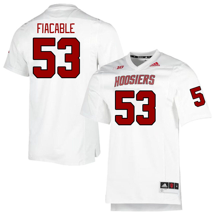 Men #53 Vincent Fiacable Indiana Hoosiers College Football Jerseys Stitched Sale-Retro